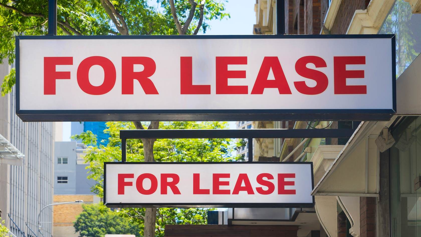 red for lease sign